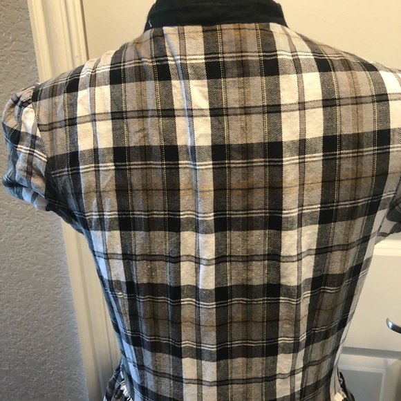 ❌SOLD❌Unique Vintage Plaid Button Up Swing Dress - Picture 13 of 15